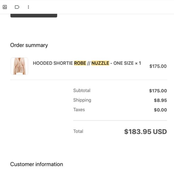 Laina Rauma HOODED SHORTIE ROBE // NUZZLE - Picture 4 of 4